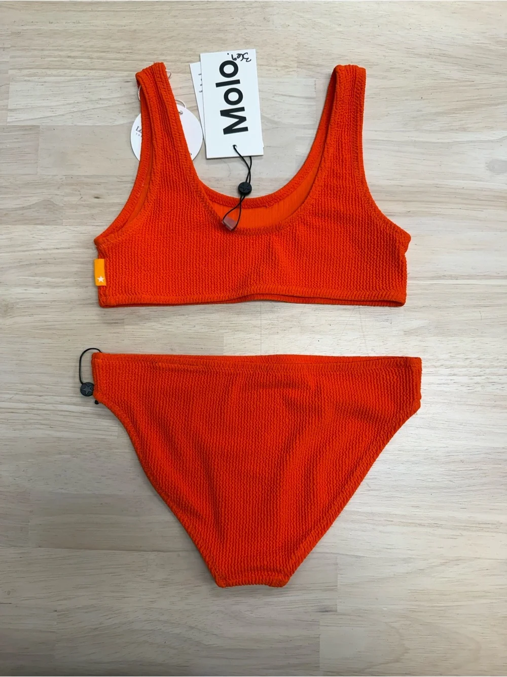 New Molo size 7/8 red orange bikini